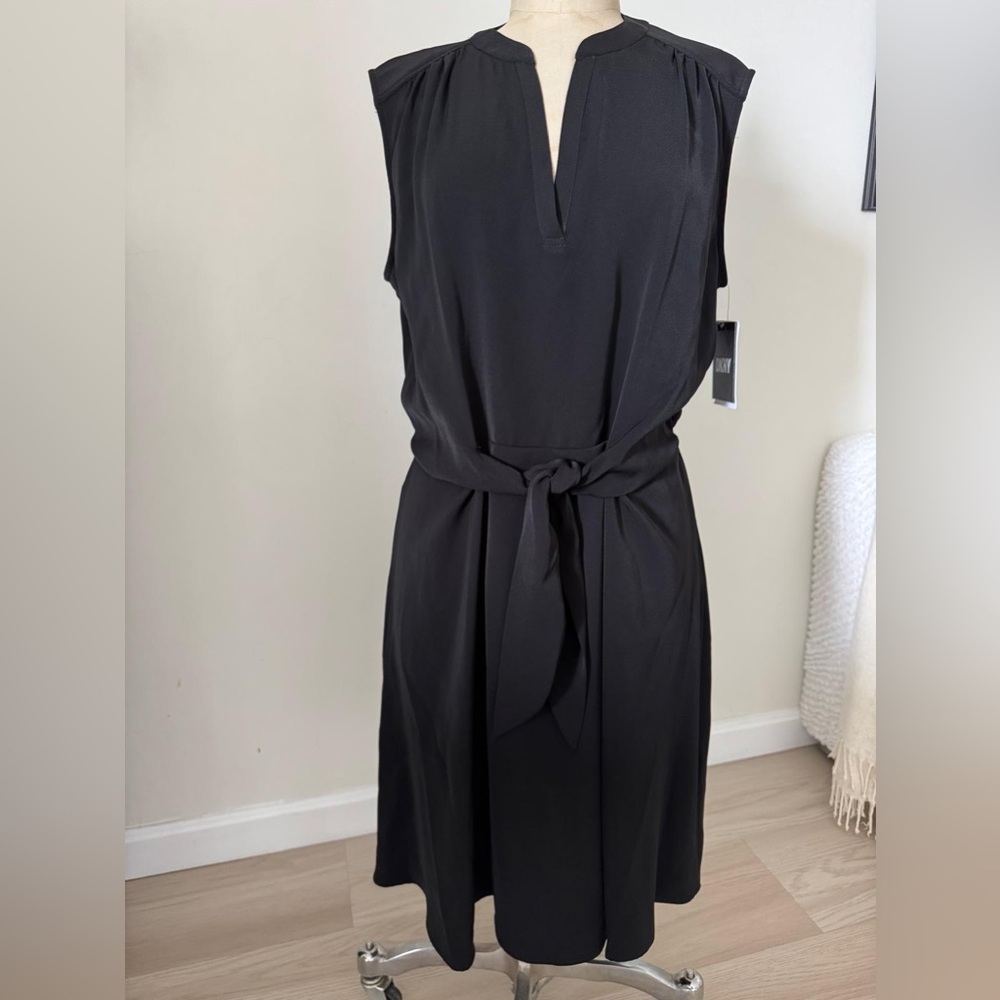 DKNT Elegant Black Sleeveless Dress size 12